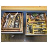 Cabinet with Cutlery and Assorted Items