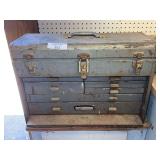Craftsman Metal Tool Box with Assorted Tools and Hardware