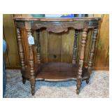 Wooden Side Table with Decorative Legs