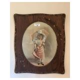 Framed Portrait of a Girl with Umbrella