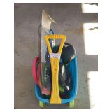 Tonka Truck, Franklin Ring Toss Game, and Toys in Cart