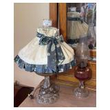 Victorian Style Glass Lamps with Shades