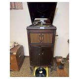 The Olympic St. Louis Phonograph Player with Records