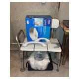 Carex Raised Toilet Seat with Shower Chair and Portable Toilet - Lot 182