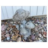 Concrete Mushroom and Turtle Garden Statue