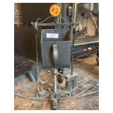 Fireplace Tool Set with Decorative Floral Tile Accent