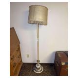 Standing Floor Lamp with Fringed Shade - 58 Inches Tall