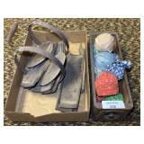 Small Wooden Barrel Parts, Sewing Machine Drawer and Fabric