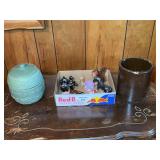 Maya Angelou Bowl, Brown Crock and Miniature Figurine Collection