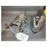Cast Iron Clothes Iron and Beetle Boot Jack