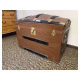 Decorative Dome Top Trunk with Interior Floral Lining