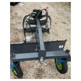 Mini skid steer hydraulic grader with wheels