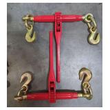 Ratchet Load Binders 5/16-3/8" With Hooks, Qty 2