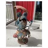 Metal Frog with umbrella 30” tall