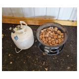 Working Firepit with propane bottle