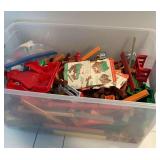 Tub of Lincoln Logs