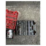 Socket set screwdriver bit set and volt meter kit