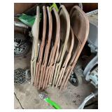 Lot of 8 assorted metal folding chairs