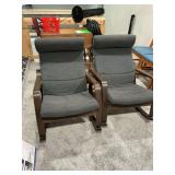 Set of two padded Gaming rocking chairs
