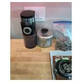 Coffee grinder, canister, & display hooks