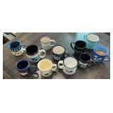 Lot of 11 assorted coffee mugs