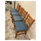 Set of four wooden chairs