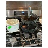 Mini Rival crockpot and decorative Lazy Susan