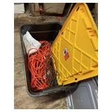 Rolling tote with extension cords