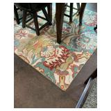 Large 106x72 Floral Wool Rug