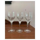 Cut crystal goblets