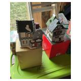 Lot of Assorted Christmas Village Buildings