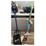 Shark stick vacuum and Bissell power fresh