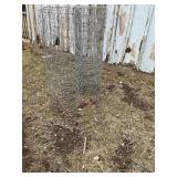 Fencing material and 6 x 6 wooden blocks