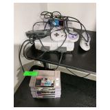 Super Nintendo gaming system with games