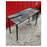 Camping stove top and plastic rake