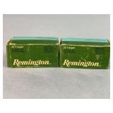 Remington Target 22 LR ammo, 1-full, 1-3/4 box