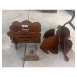 Assorted Wooden Magazine Racks and Wall Shelves