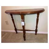 Half-Moon Wooden Console Table