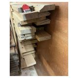 Pile of white oak totaling 360 board feet, moisture of 9.5%, good 3 sides, random widths with lengths of 9 ft. 6 inches finished