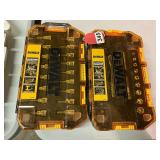 New Dewalt 1/4 inch socket set and new set of 3/8 drive hex bit set in cases