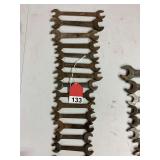 19 Antique wrenches, all open end