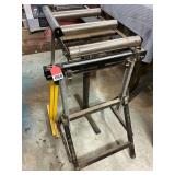 3 adjustable floor standing rollers for catching material from planers, table saws etc.