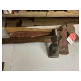 Vintage Builders hatchet, 1 Shingle hatchet, 1 camp hatchet