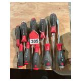 10 piece new set of soft finish WIHA screwdrivers
