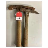 Block and Stone chipping hammer & a Plumb vintage brick hammer