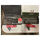 1 Craftsman vintage socket set, also a vintage SK Wayne socket set with a Craftsman ratchet size 3/8