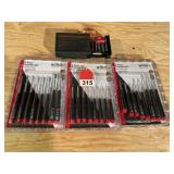 WIHA new tools set - set of security bits with case and ratcheting handle (36 bits), 1 set of miniature nut drivers, 8 piece set of precision hex drivers and set of 8 precision Torx drivers, all new a