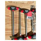 1 - 10 piece set of KLEIN Journeyman Hex key wrenches with both T handled and 90 degree Allens, 1/8 to 3/8 but includes 1/2 inch also, with steel stand