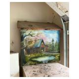Hand painted wooden potato bin