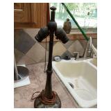 Metal lamp base & other assorted items